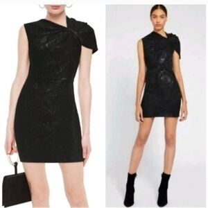 Alice + olivia kiro jacquard matalic mini dress Size 4